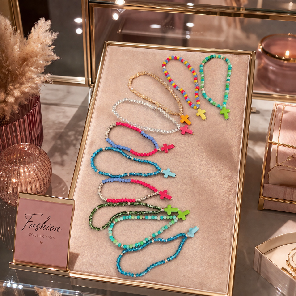 Pulseras Rosario de Cristal